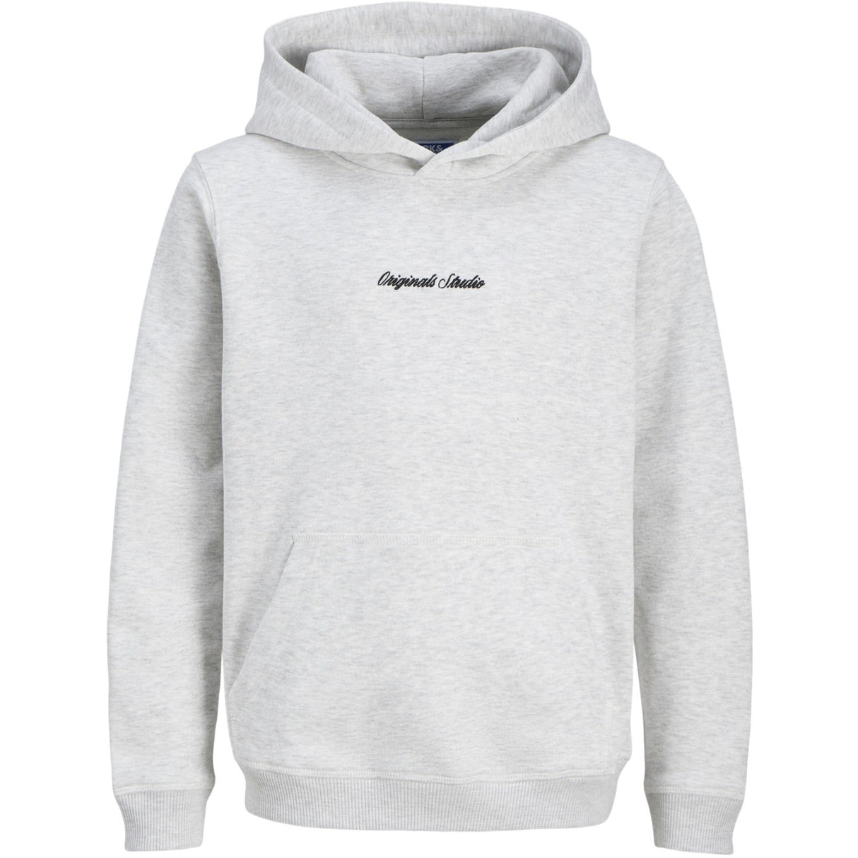 Jack & Jones Junior White Melange Jornorrebro Emb Sweat Hood Noos Jnr