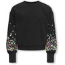 kids ONLY Black Sleeve Flower Kogbrooke L/S O-Neck Flower Swt Noos