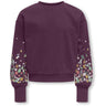 kids ONLY Mauve Wine Sleeve Flower Kogbrooke L/S O-Neck Flower Swt Noos