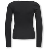 kids ONLY Black Cloud Dancer Bow Kogsofia L/S Bow Top Jrs