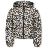 kids ONLY Silver Mink Leo Kogdalia Sht Puffer Aop Jacket Otw Noos