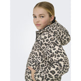 kids ONLY Silver Mink Leo Kogdalia Sht Puffer Aop Jacket Otw Noos