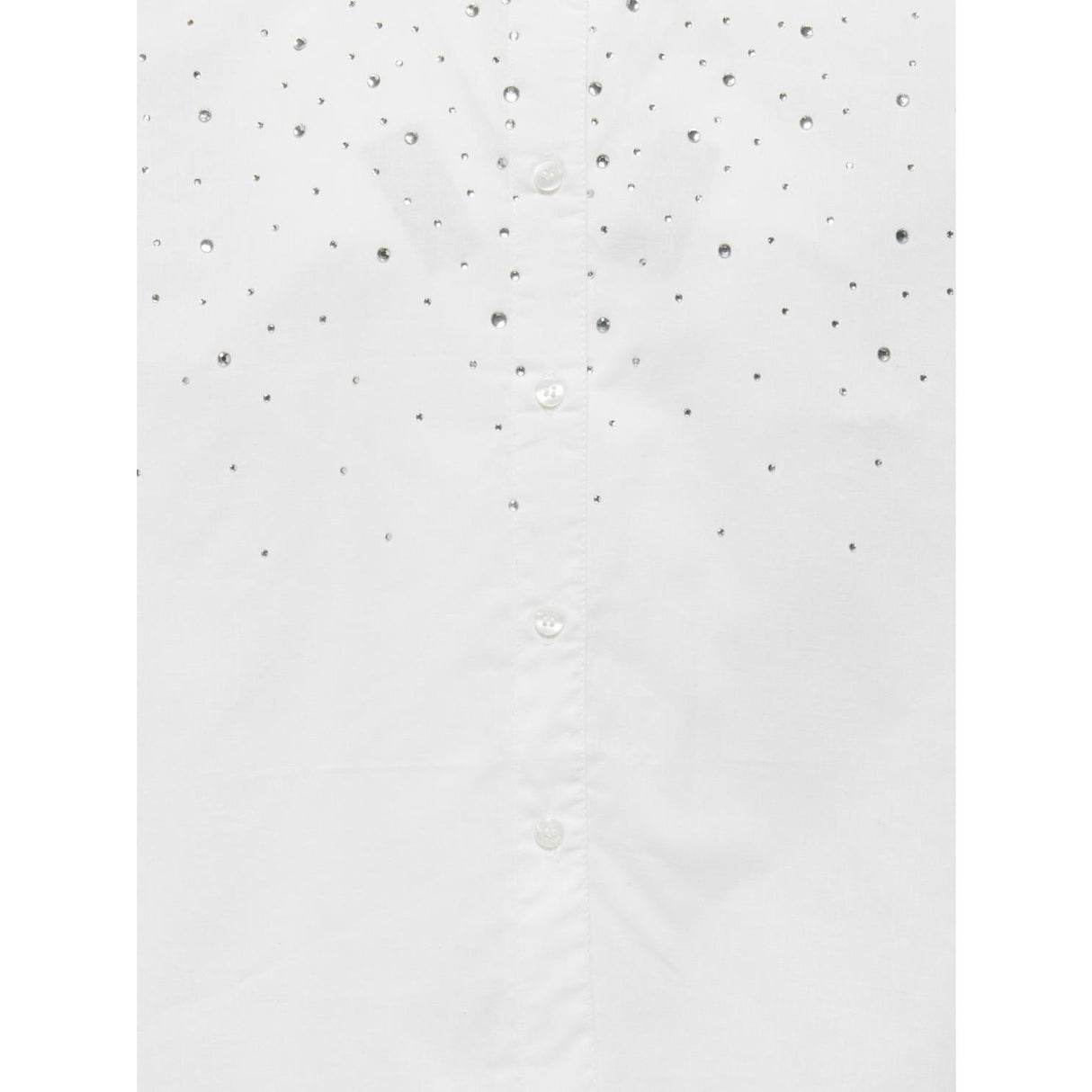 kids ONLY Bright White Rhinestones Koglina Stone Oversize L/S Shirt Wvn