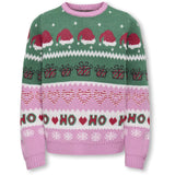 kids ONLY Fuchsia Pink W. Green Jacket/Cd/Salsa/Black Koghoho Xmas Ls Pullover Knt