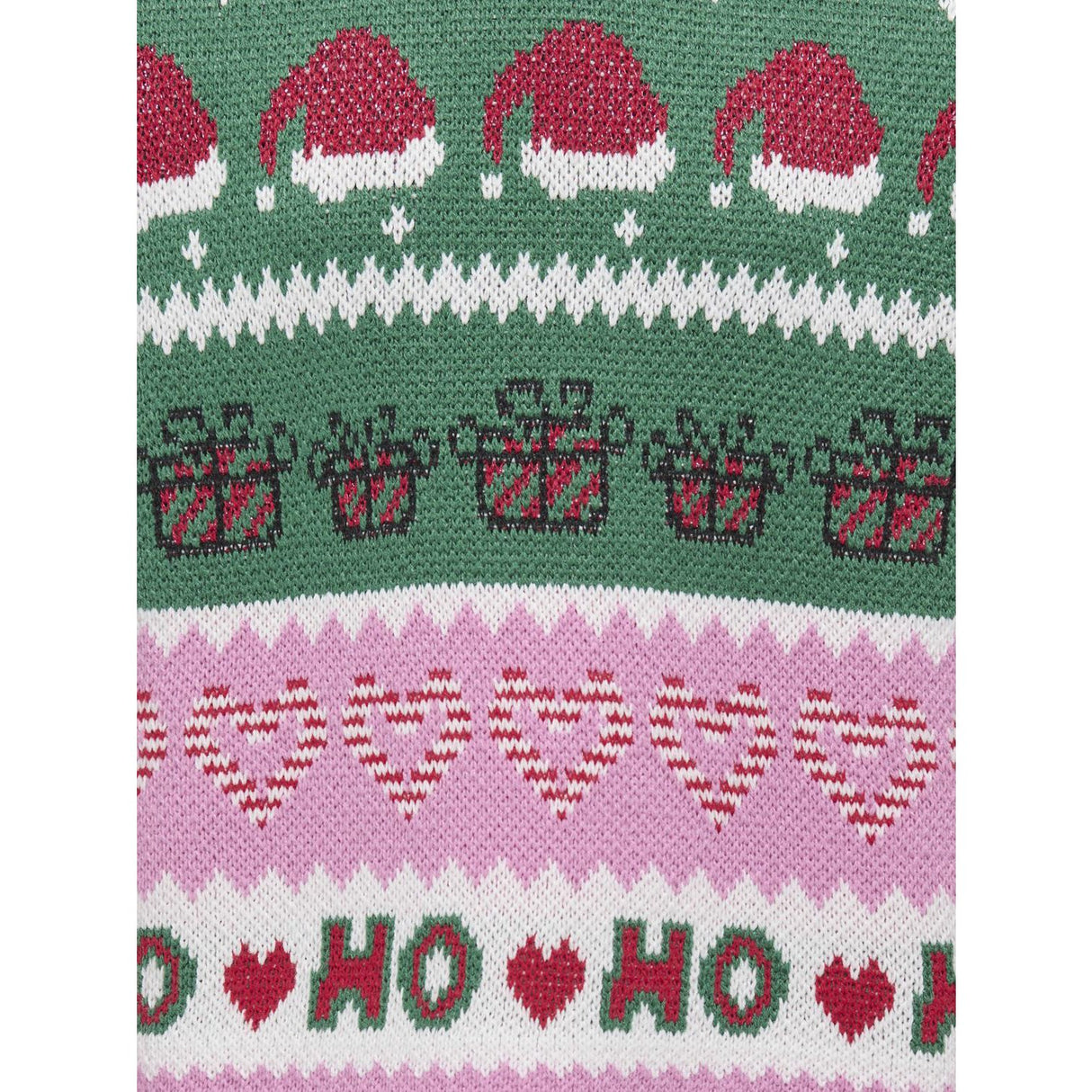 kids ONLY Fuchsia Pink W. Green Jacket/Cd/Salsa/Black Koghoho Xmas Ls Pullover Knt