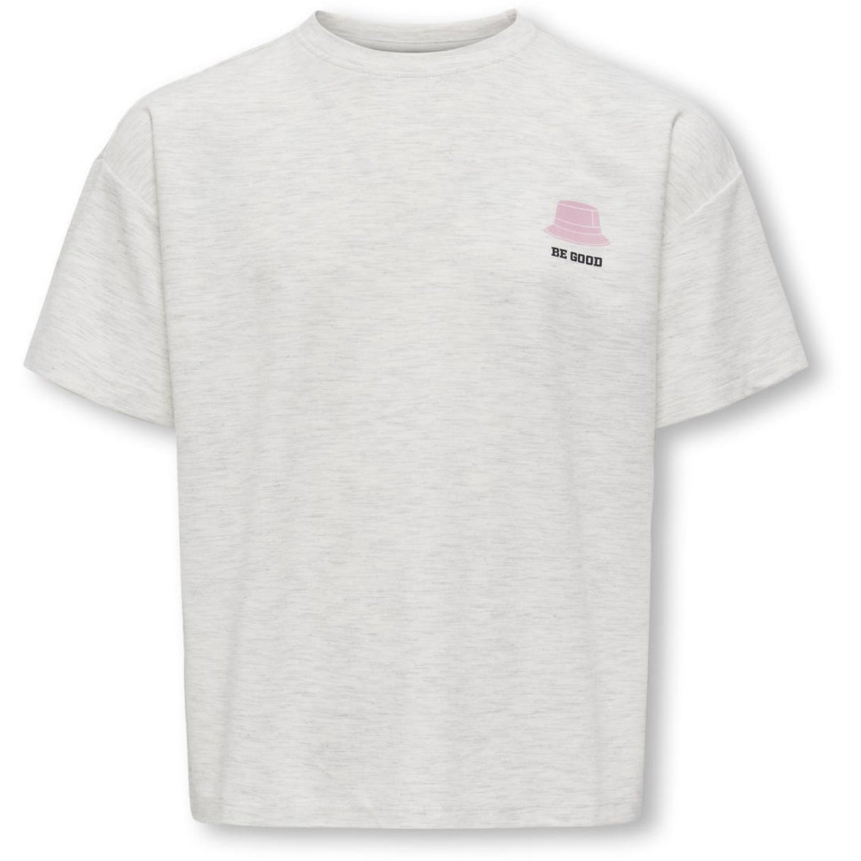 kids ONLY Light Grey Melange Collage Kogbillie Ss Loose Teddy Top Jrs Noos