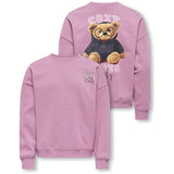 kids ONLY Mauve Orchid Cozy Kogbila L/S Ovz Bear O-Neck Swt Noos