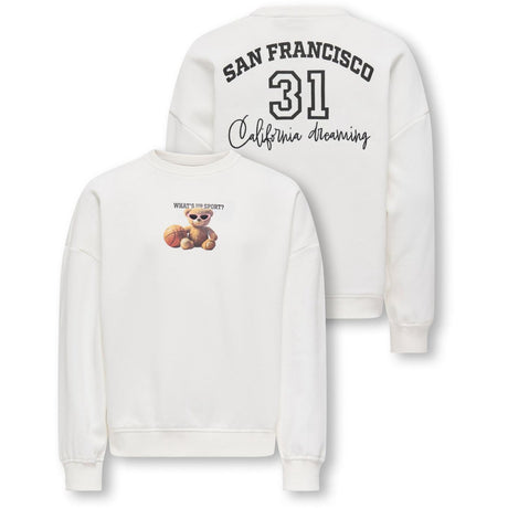 kids ONLY Egret Sport Kogbila L/S Ovz Bear O-Neck Swt Noos