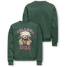 kids ONLY Pineneedle Collage Kogbila L/S Ovz Bear O-Neck Swt Noos