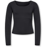 kids ONLY Black Kogea L/S 2-Ways Fit Top Cs Jrs Noos
