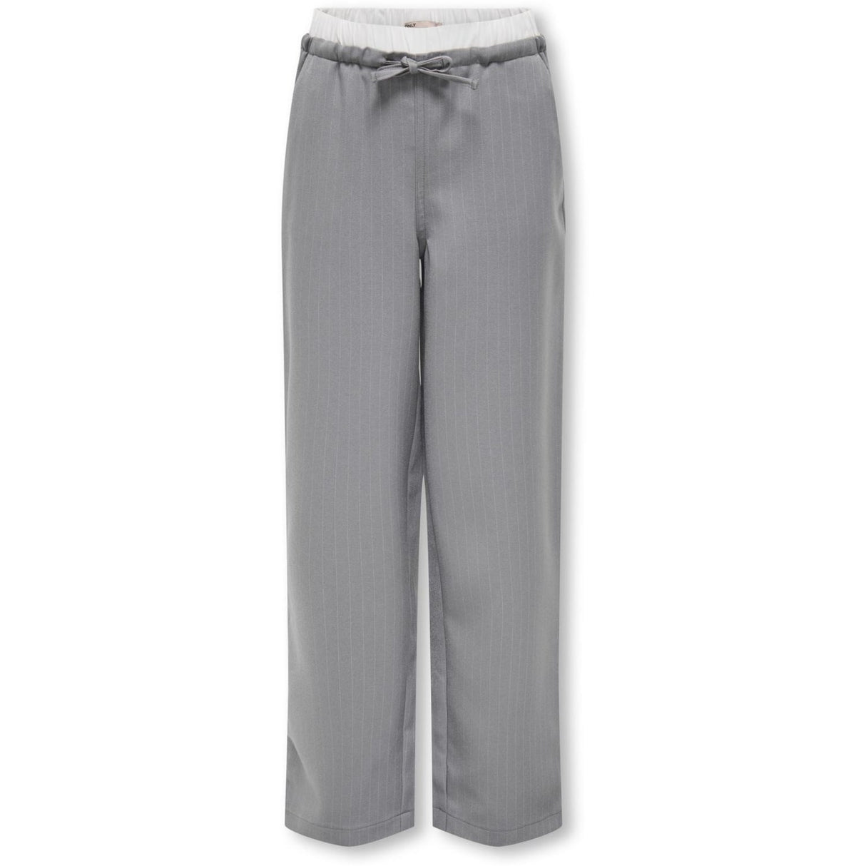 kids ONLY Medium Grey Melange Boxer White Kogmiley Life Pinstr. Boxer Str Pants Pnt