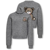 kids ONLY Medium Grey Melange Teddy Kogteddy L/S Pullover Knt Noos