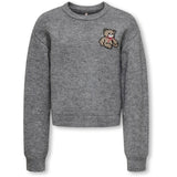 kids ONLY Medium Grey Melange Teddy Kogteddy L/S Pullover Knt Noos