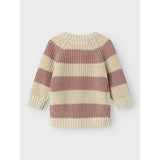 Lil'Atelier Turtledove Misty Rose Nbfemlen Knit Card Stripe Lil