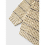 Lil'Atelier Turtledove Nmmemlen Ls Knit Stripes Lil