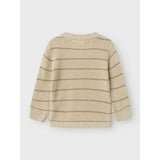 Lil'Atelier Turtledove Nmmemlen Ls Knit Stripes Lil