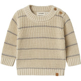 Lil'Atelier Turtledove Nbmemlen Ls Knit Stripe Lil