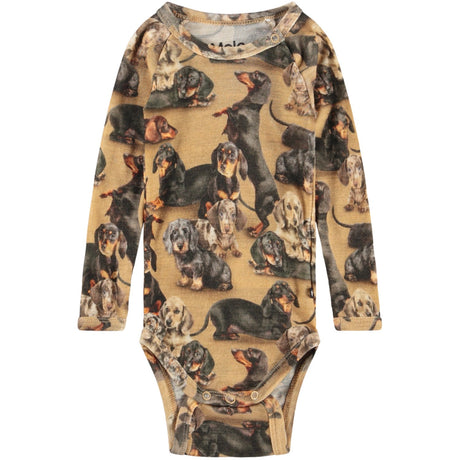 Molo Dachshunds Farai Wool Bodystockings LS