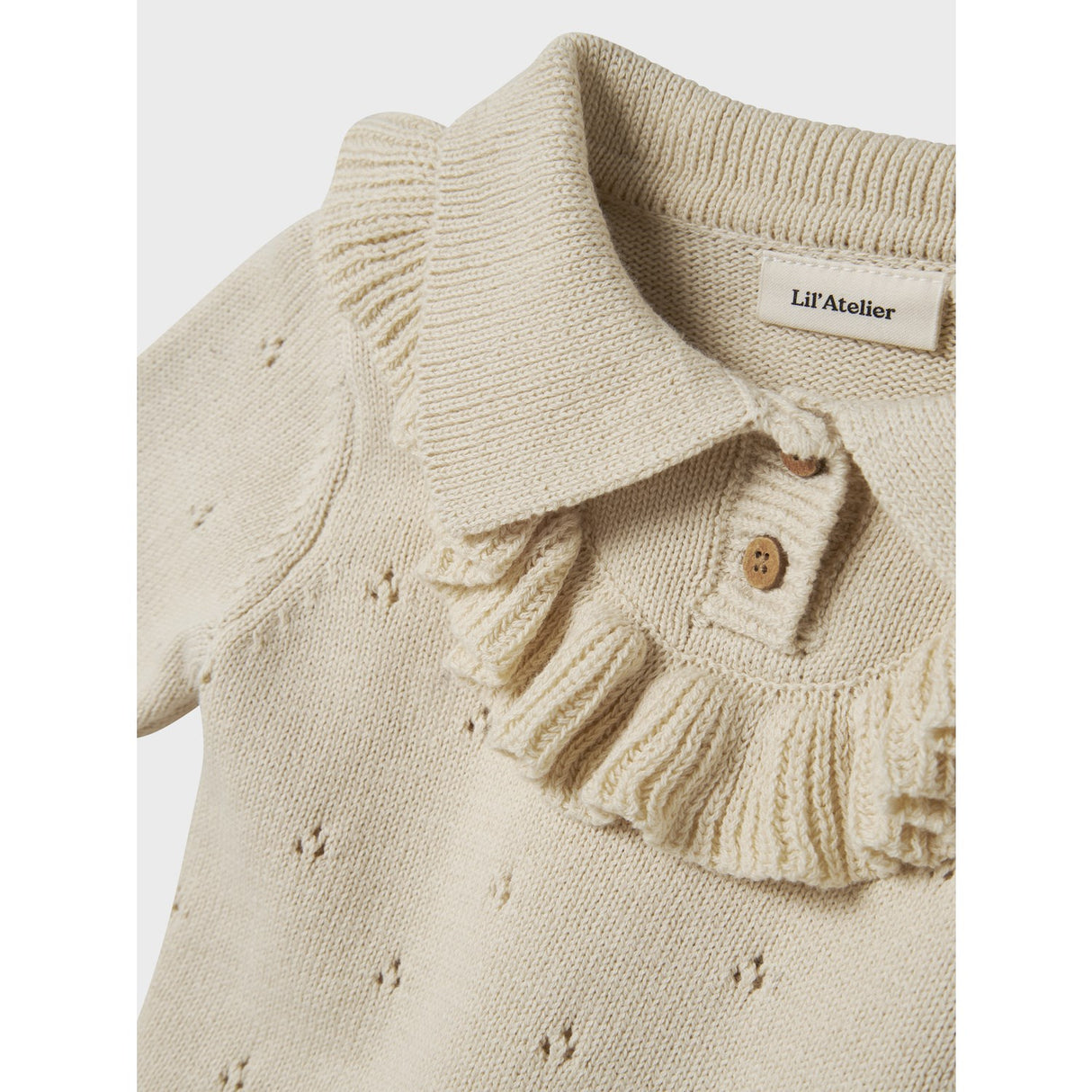 Lil'Atelier Turtledove Nbfnakita Ls Loose Knit Lil