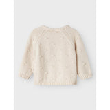 Lil'Atelier Pastel Parchment Nbfgable Ls Wrap Knit Lil