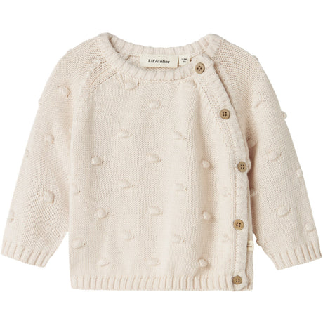 Lil'Atelier Pastel Parchment Nbfgable Ls Wrap Knit Lil