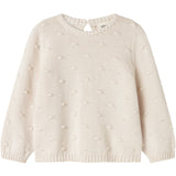 Lil'Atelier Pastel Parchment Nmngable Ls Loose Knit Lil