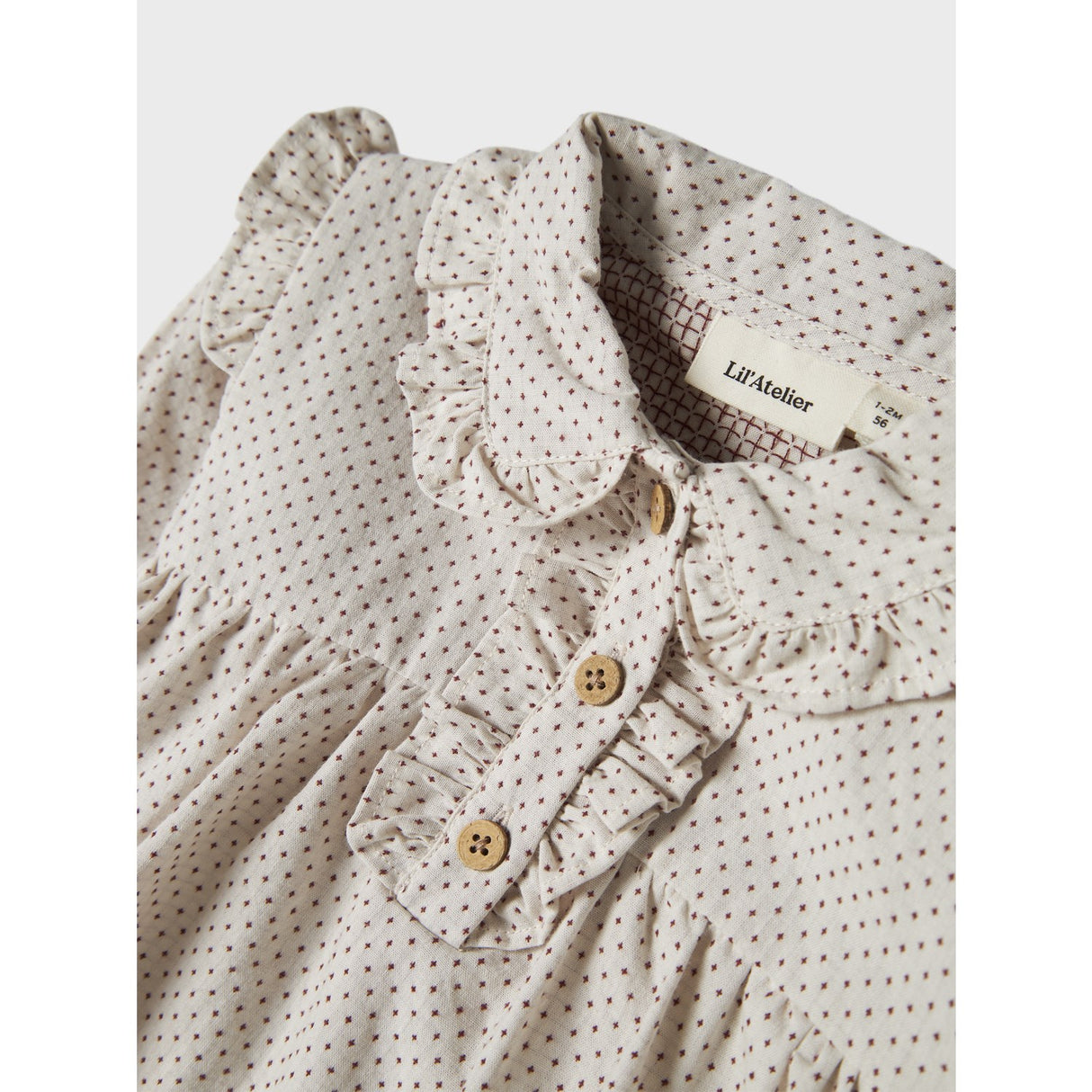 Lil'Atelier Pastel Parchment Nbfolena Ls Loose Body Dress Lil