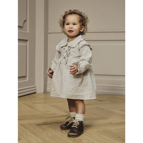 Lil'Atelier Pastel Parchment Nbfolena Ls Loose Body Dress Lil