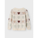 Lil'Atelier Pastel Parchment Nmflamai Kis Ls Knit Lil