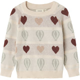 Lil'Atelier Pastel Parchment Nmflamai Kis Ls Knit Lil