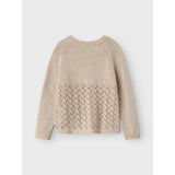 Lil'Atelier Pastel Parchment Melange Nmfolga Ls Knit Card Lil