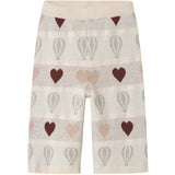 Lil'Atelier Pastel Parchment Nmflamai Wide Knit Ancle Pant Lil