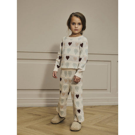 Lil'Atelier Pastel Parchment Nmflamai Wide Knit Ancle Pant Lil