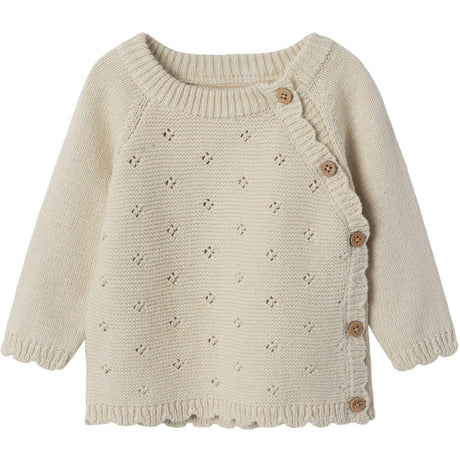 Lil'Atelier Turtledove Nbflaguna Ls Wrap Knit Lil Noos