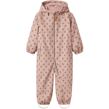 Lil'Atelier Misty Rose Cherry Nmflasnow10 Snowsuit Aop Fo Lil