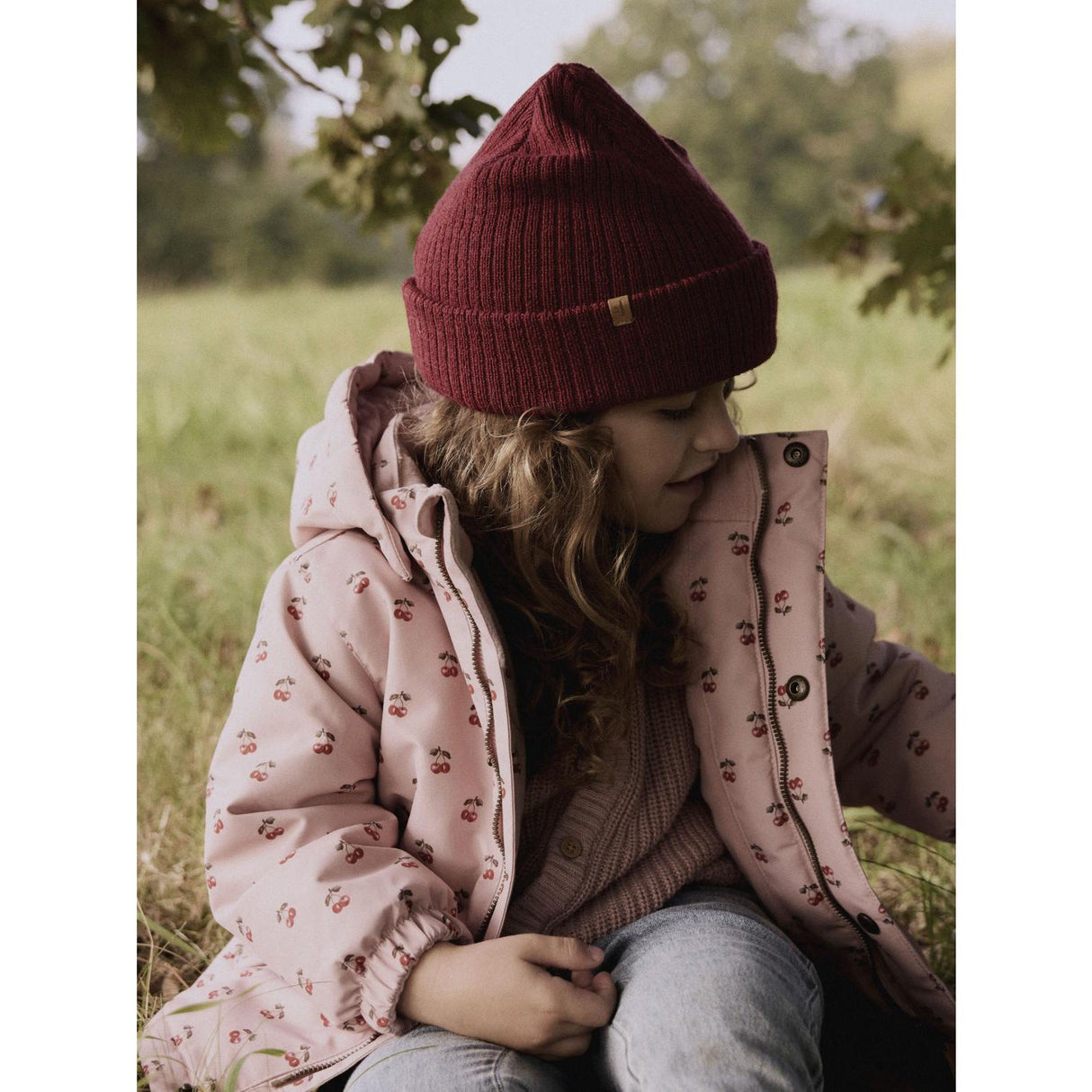 Lil'Atelier Misty Rose Cherry Nmflasnow10 Jkt Fo Aop1 Lil