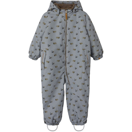 Lil'Atelier Ultimate Grey Airplanes Nmmlasnow10 Snowsuit Aop Fo Lil