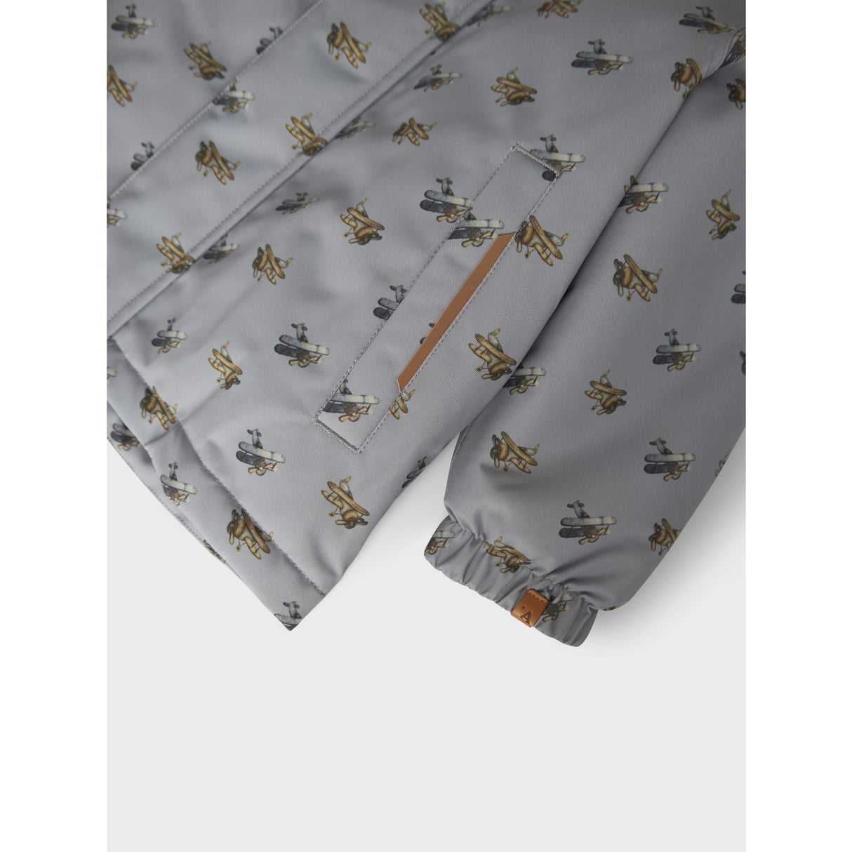 Lil'Atelier Ultimate Grey Airplanes Nmmlasnow10 Jkt Fo Aop1 Lil