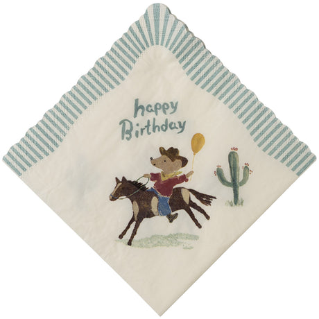 Maileg Napkin, Happy Birthday - Cowboy