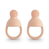 Mushie Blush Silicone Fresh Food Feeder 2-pack