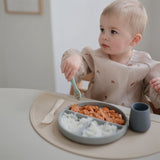 Mushie Cambridge Blue Silicone Starter Cup