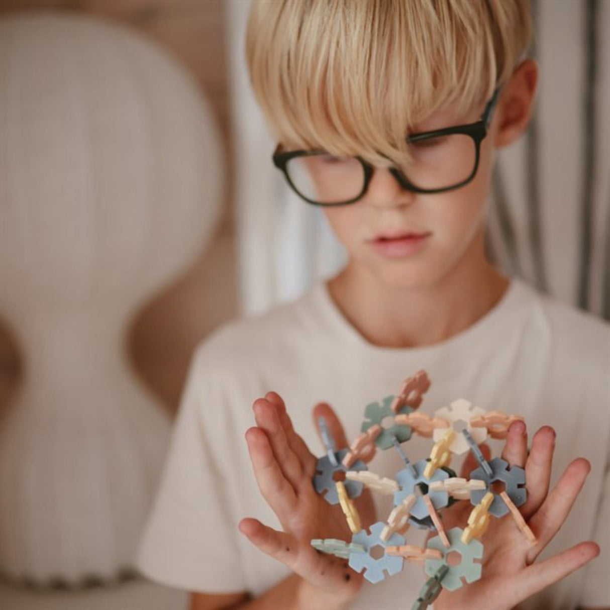 Mushie Multi HEX Connect Building Toy Set