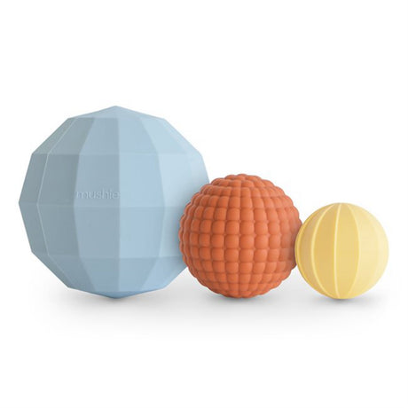 Mushie Powder Blue ​​Nesting Spheres Sensory Toy