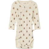Lil'Atelier Turtledove Melange Nbnnalu Wo/Mo Ls Slim Wrap Body Lil