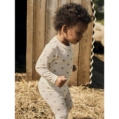 Lil'Atelier Turtledove Melange Nbfnalu Wo/Mo Slim Leggings Lil Noos