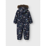 Name It Dark Sapphire Dino Earth Nmmsnow10 Suit Aop Fo Noos