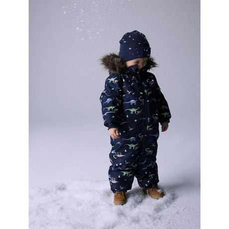 Name It Dark Sapphire Dino Earth Nmmsnow10 Suit Aop Fo Noos