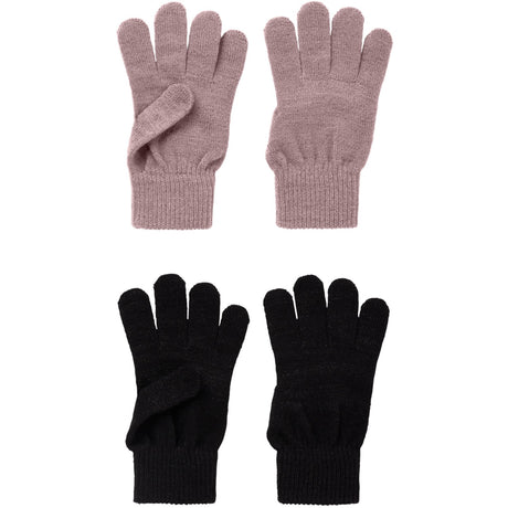 Name It Black Woodrose Nkfmagic Glitter Gloves 2P