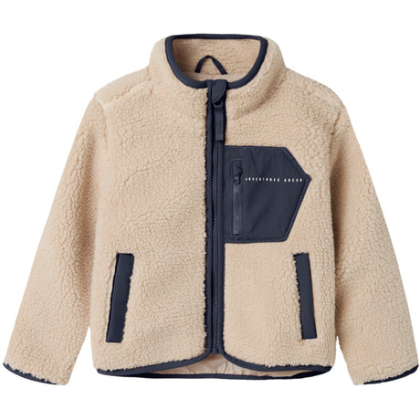 Name It Moonbeam Chest Pocket Dark Sapphire Nmnmattia Sherpa Jacket Pb