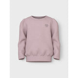 Name It Burnished Lilac Heart Embroidery Nmfvima Ls Nreg Sweat Bru